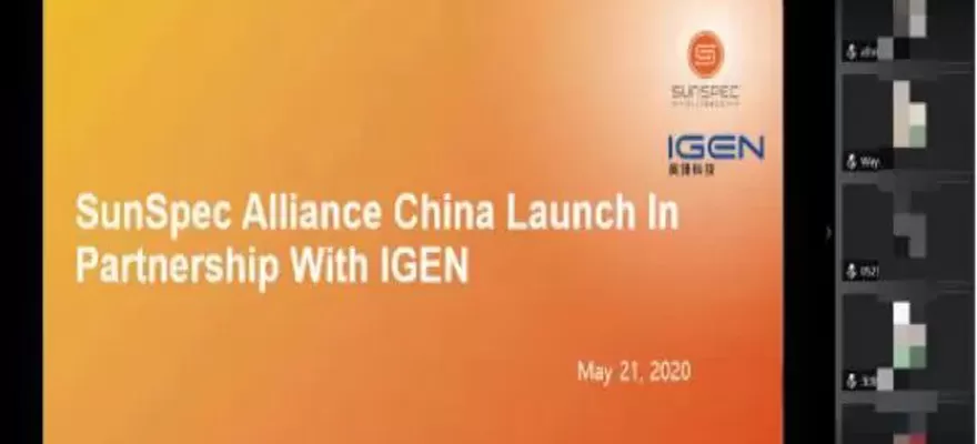 Cooperazione Win-Win SunSpec Alliance China Launch In società con IGEN-Tech-2022